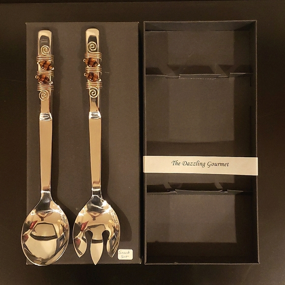 NIB Handcrafted Salad Set - Picture 3 of 6